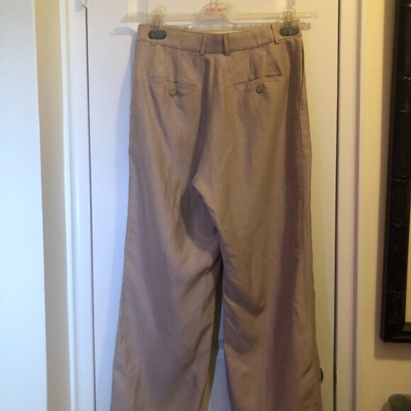 Aritzia Babaton Agency Linen Pant in Kasha Taupe Size 10 EUC - Picture 3 of 15